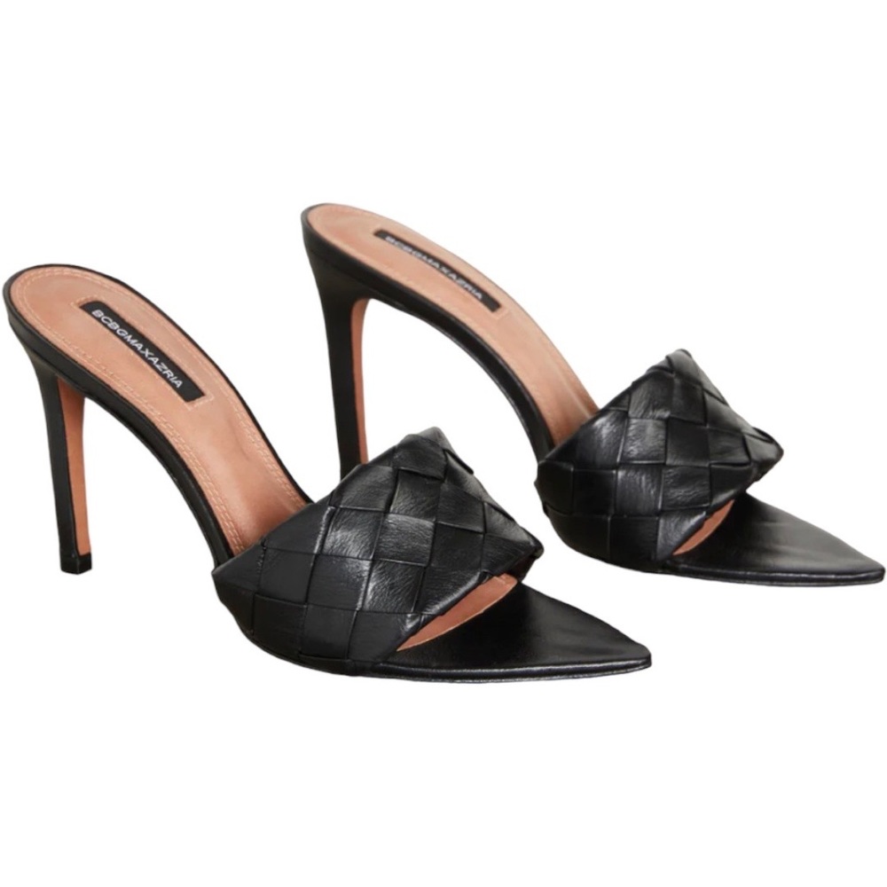 BCBGMAXAZRIA Women’s Danni Mule Stiletto Sandal Heel Black